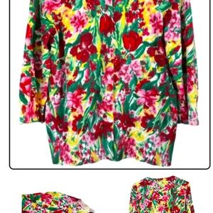 Talbots Floral Petite-Medium Sweater